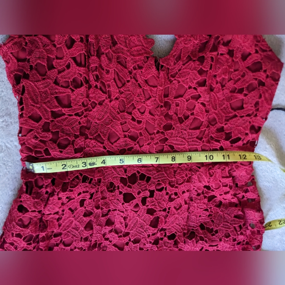 ASTR Red Lace Midi Dress - Picture 8 of 13